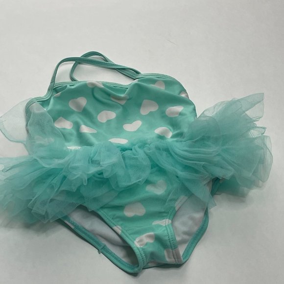 Ocean Pacific' Aqua Mint Toddler Tulle Tutu Swimsuit‎ Size 2T - Picture 1 of 3